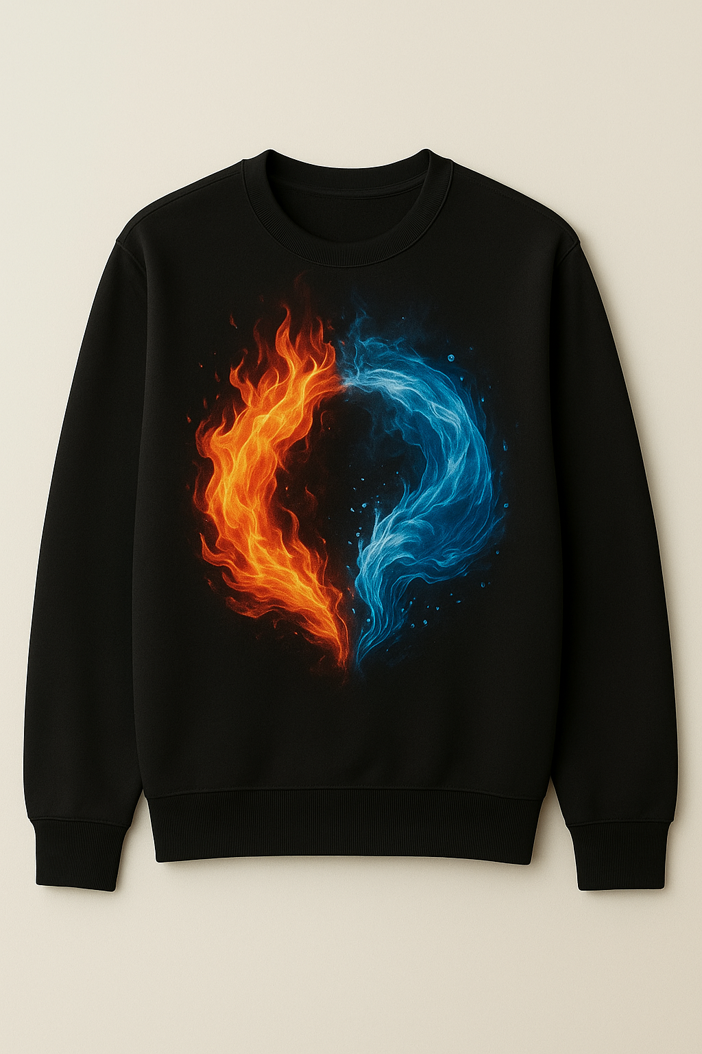 Para Żywiołów – hoodie z ogniem i wodą