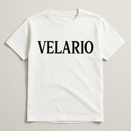 koszulka z napisem VELARIO