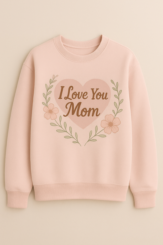 Bluza z napisem „I love you mom"