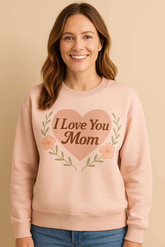 Bluza z napisem „I love you mom"